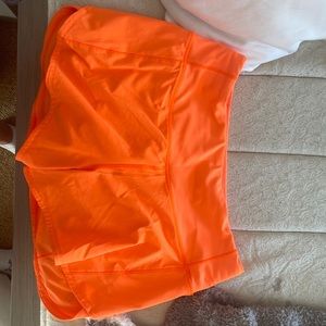 Neon Orange Lululemon Shorts